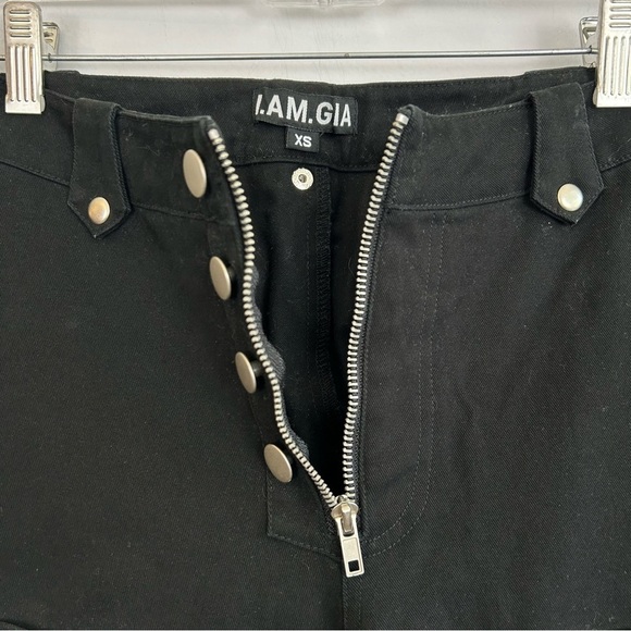 I.AM.GIA Black Dagger Convertible High Waisted Snap Pants Size XS - Picture 11 of 16